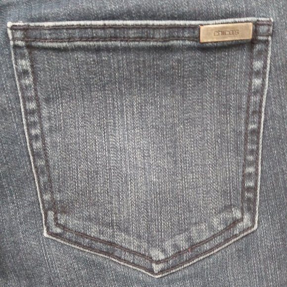 So Slimming Jeans by Chicos Blue Regular Size 0.5 (6) Women Stretch Pull on Long - Picture 8 of 13